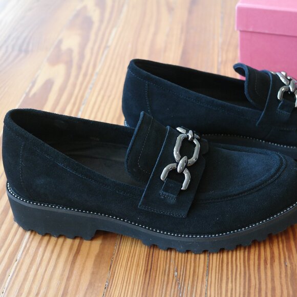 VANELI Women's Zeus Loafer Size 9.5 Black w/ Silver Chain - Picture 8 of 14